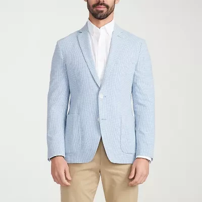 The Savile Row Co Mens Plaid Slim Fit Sport Coat