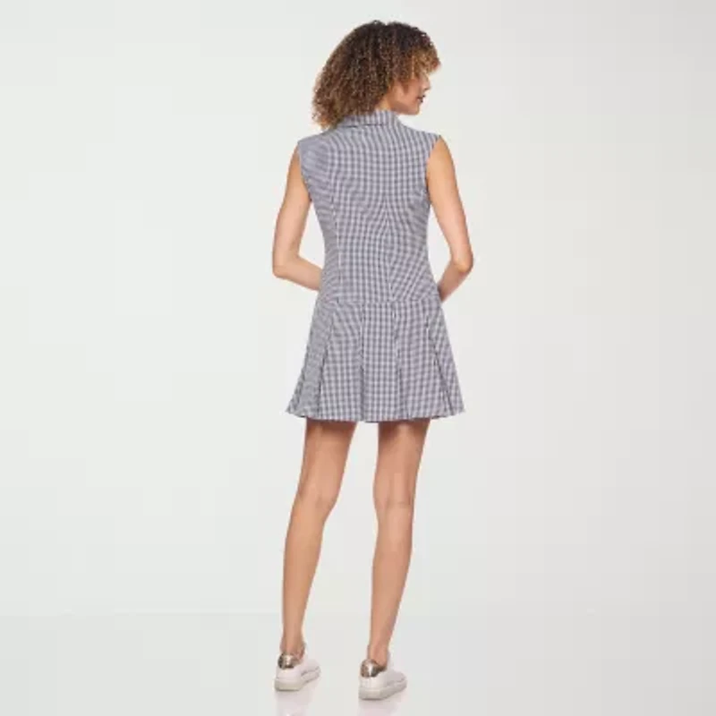 belle vie Womens Sleeveless Shirt Dress