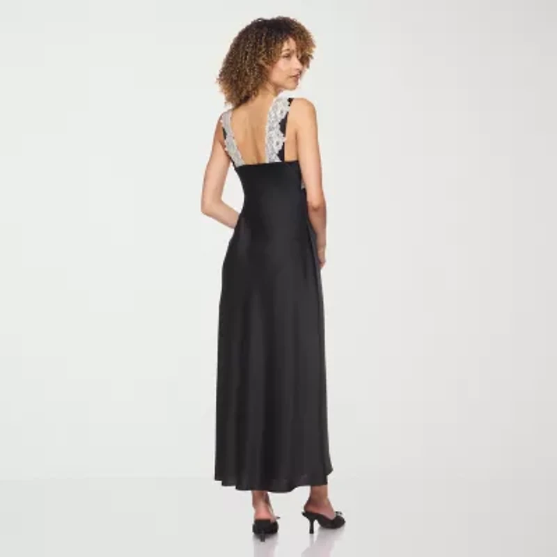 belle vie Womens Sleeveless Midi Slip Dress