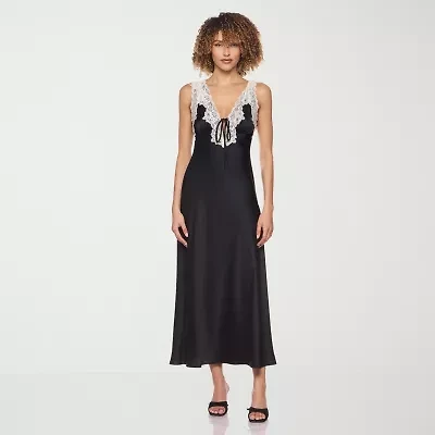 belle vie Womens Sleeveless Midi Slip Dress