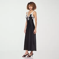 belle vie Womens Sleeveless Midi Slip Dress