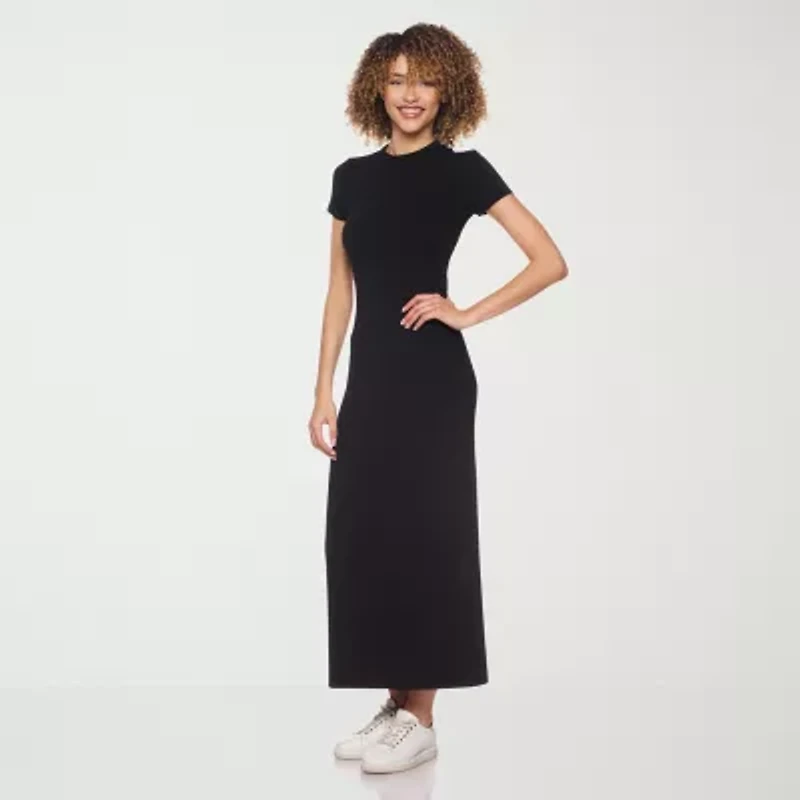 belle vie Womens Short Sleeve Shirt Dress