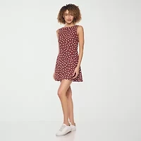 belle vie Womens Boat Neck Sleeveless Sheath Dress