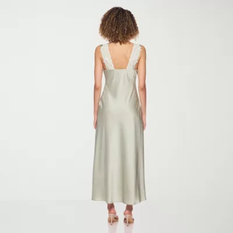 belle vie Womens Sleeveless Midi Slip Dress