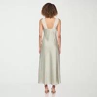 belle vie Womens Sleeveless Midi Slip Dress