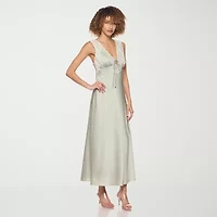 belle vie Womens Sleeveless Midi Slip Dress