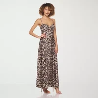 belle vie Womens Midi V Neck Sleeveless Fit + Flare Dress