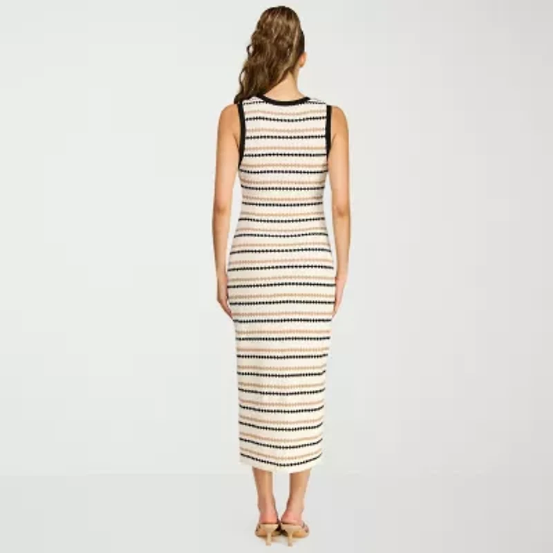 belle vie Womens Midi Scoop Neck Sleeveless Maxi Dress