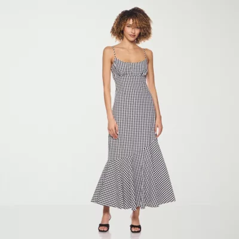 belle vie Womens Midi Scoop Neck Sleeveless Maxi Dress