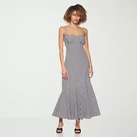 belle vie Womens Midi Scoop Neck Sleeveless Maxi Dress