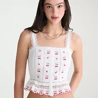 AEROPOSTALE Womens Juniors Sleeveless Peplum Top