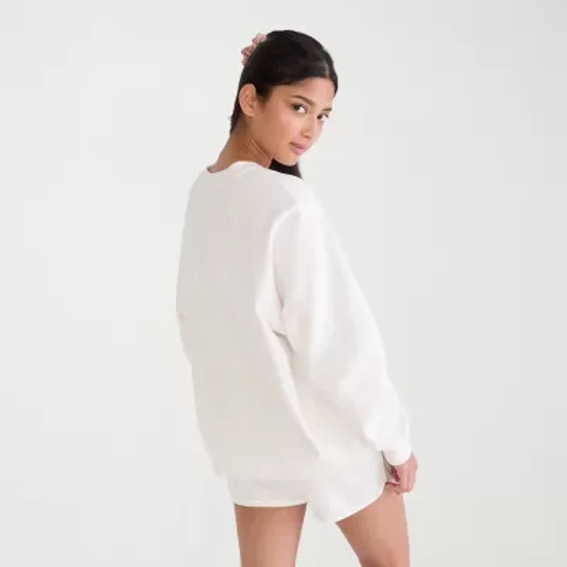 AEROPOSTALE Womens Juniors Crew Neck Long Sleeve Sweatshirt