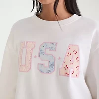 AEROPOSTALE Womens Juniors Crew Neck Long Sleeve Sweatshirt