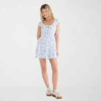 AEROPOSTALE Womens Juniors Short Sleeve Cap Fit + Flare Dress