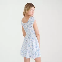 AEROPOSTALE Womens Juniors Short Sleeve Cap Fit + Flare Dress