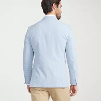 The Savile Row Co Mens Plaid Slim Fit Sport Coat