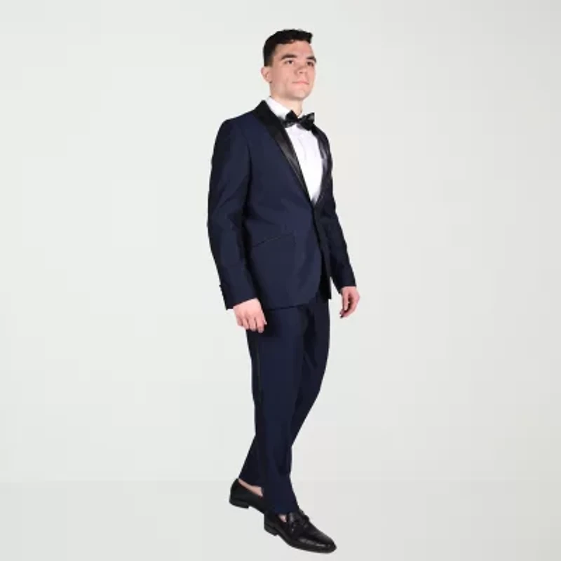 The Savile Row Co Diamond Weave Mens 2-pc. Tuxedo