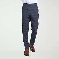 The Savile Row Co Pattern Mens Plaid 2-pc. Suit Set