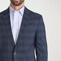 The Savile Row Co Pattern Mens Plaid 2-pc. Suit Set