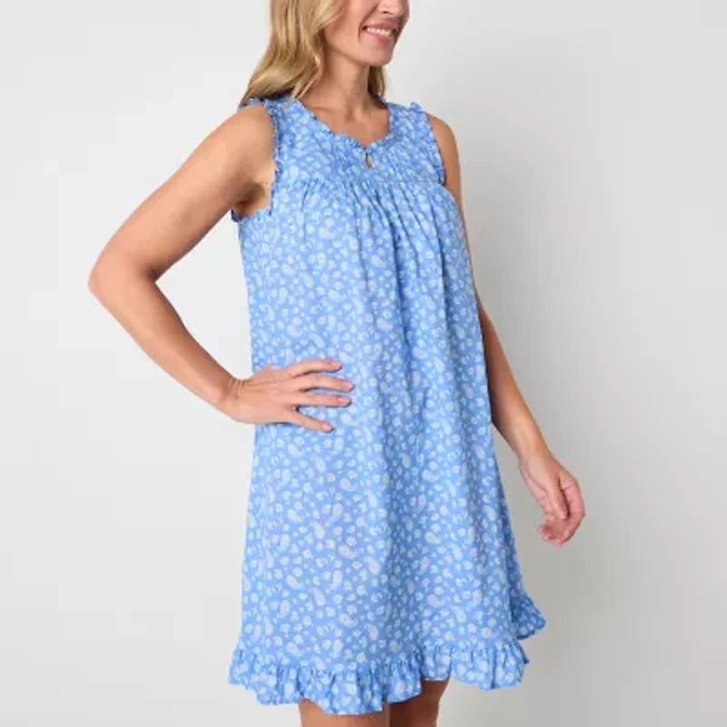 Adonna Womens Round Neck Nightgown