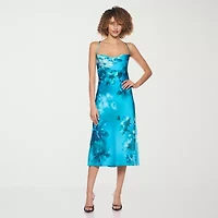 B. Smart Womens Juniors Sleeveless Floral Slip Dress