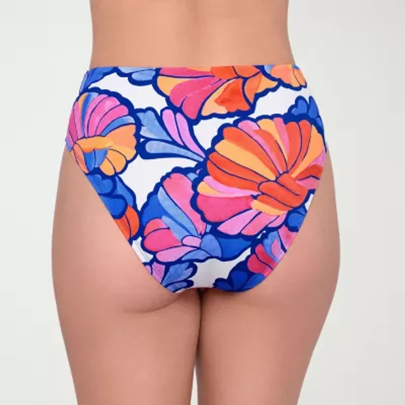 S3 Swim Womens Animal Moderate Coverage High Waist Bikini Swimsuit Bottom