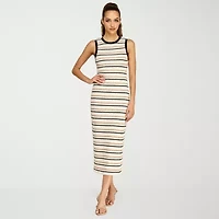 belle vie Womens Midi Scoop Neck Sleeveless Maxi Dress