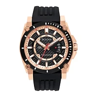 Bulova Precisionist Mens Black Strap Watch 98b152