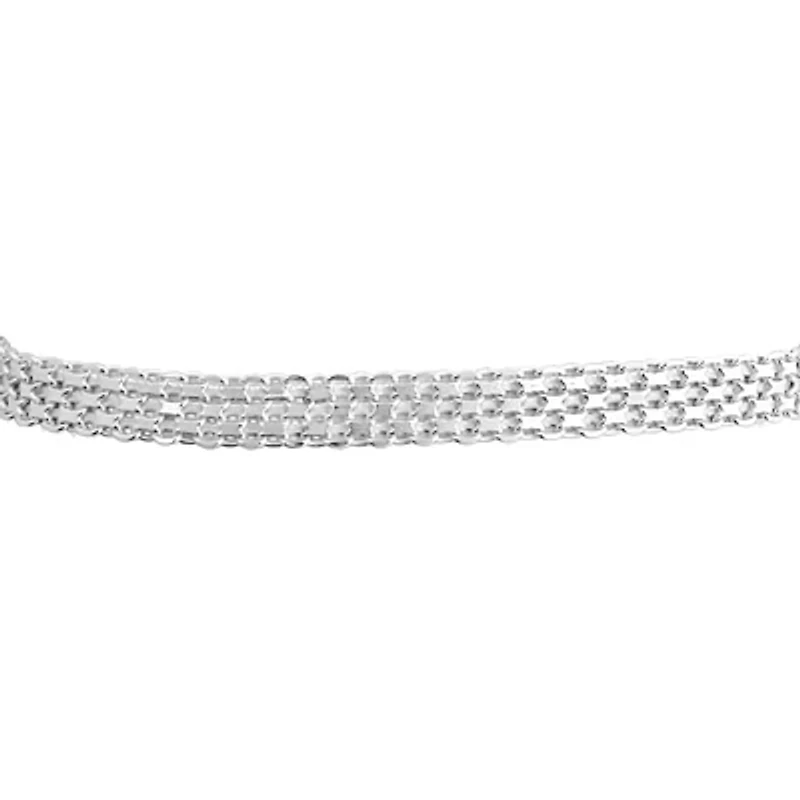 Made in Italy Sterling Silver 4-Row Bismark Bracelet