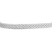 Made in Italy Sterling Silver 4-Row Bismark Bracelet