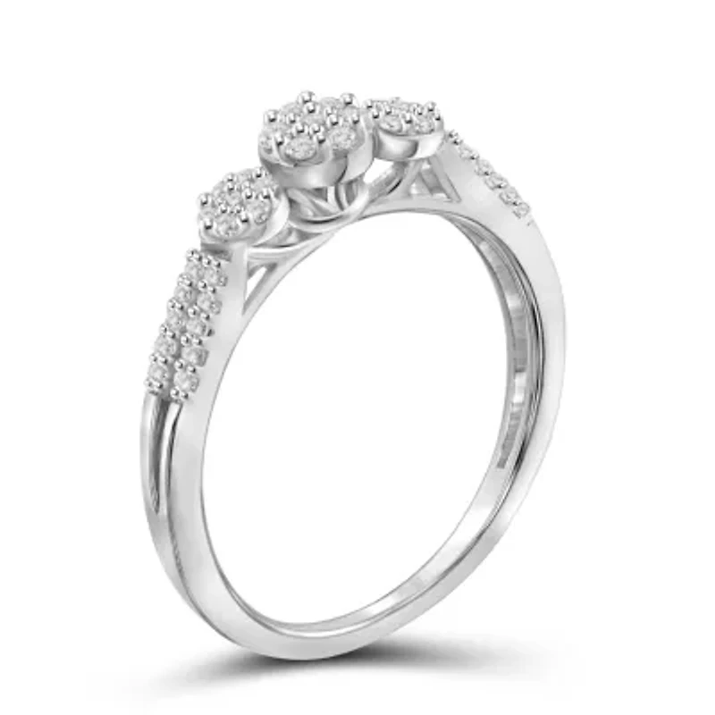 1/ CT. T.W. Diamond 10K White Gold Ring