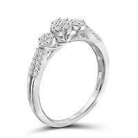 1/ CT. T.W. Diamond 10K White Gold Ring