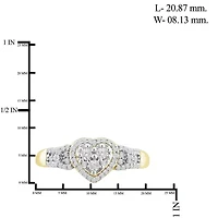1/4 CT. T.W. Diamond 10K Yellow Gold Heart Ring