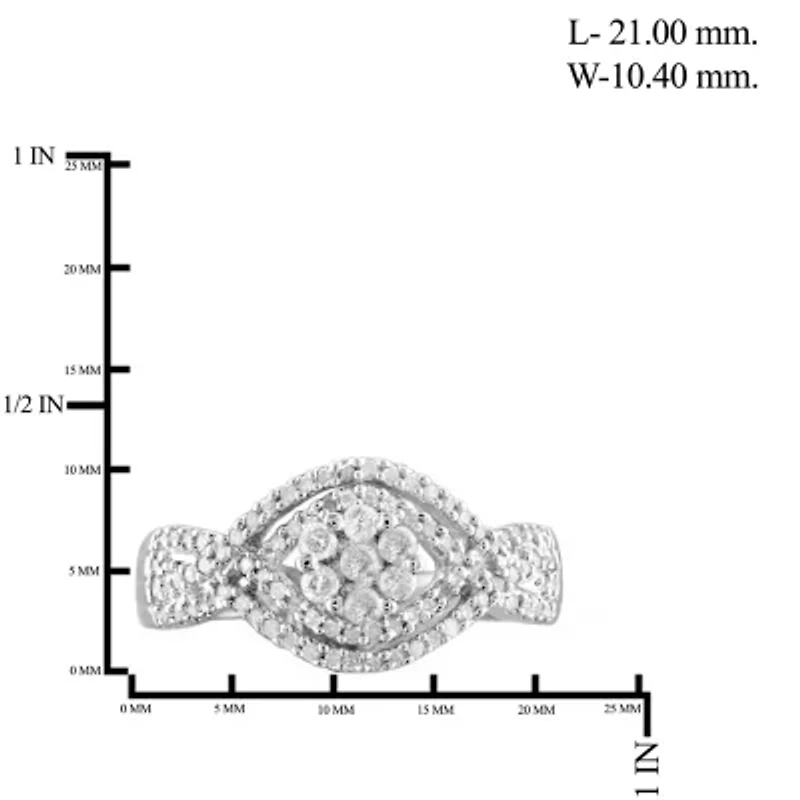 1/2 CT. T.W. Diamond 10K White Gold Ring