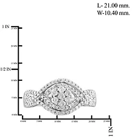 1/2 CT. T.W. Diamond 10K White Gold Ring