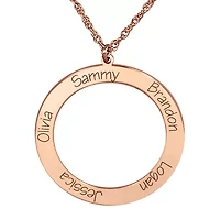 Personalized Open Circle Names Pendant Necklace
