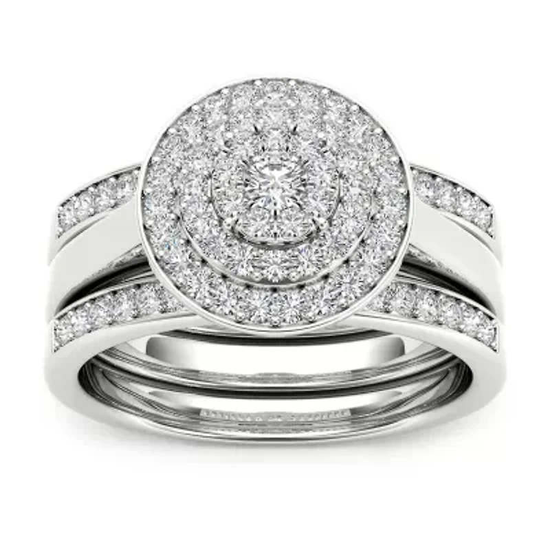 Womens 3/ CT. T.W. Natural White Diamond 10K Gold Round Bridal Set