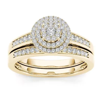 Womens / CT. T.W. Natural White Diamond 10K Gold Round Bridal Set