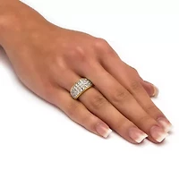 Womens 1 1/4 CT. T.W. Cubic Zirconia 14K Gold Over Brass Cocktail Ring