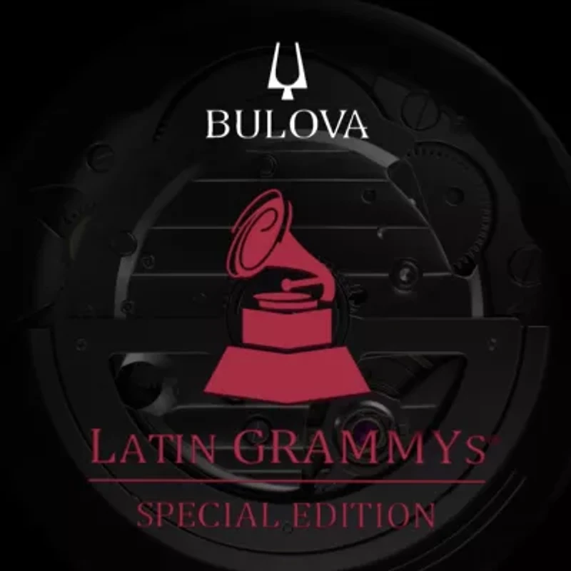 Bulova Latin Grammy Mens Two Tone Stainless Steel Bracelet Watch 98a236