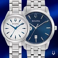 Bulova Sutton Womens Silver Tone Stainless Steel Bracelet Watch 96l285