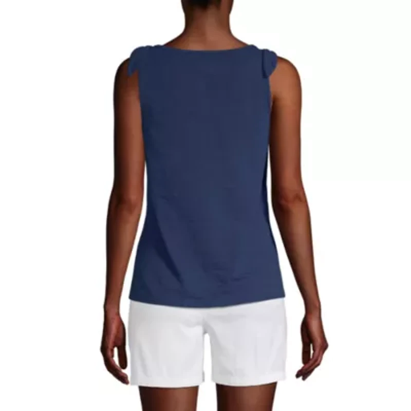 St. John's Bay Womens Round Neck Sleeveless Tank Top