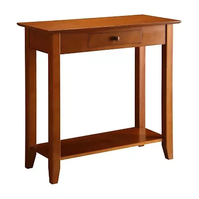 American Heritage 1 Drawer Hall Table with Shelf