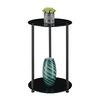 Donovan 2-Tier Round Glass End Table