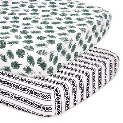 The Peanutshell Botanical 2-pc. Crib Sheet