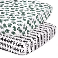 The Peanutshell Botanical 2-pc. Crib Sheet