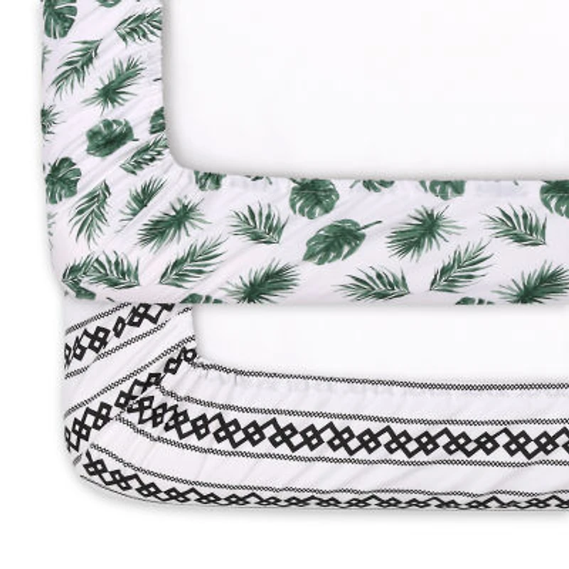 The Peanutshell Botanical 2-pc. Crib Sheet