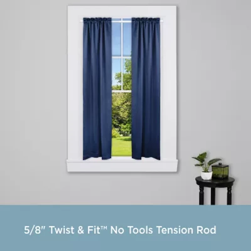 Kenney Twist & Fit 5/8 Tension Curtain Rod