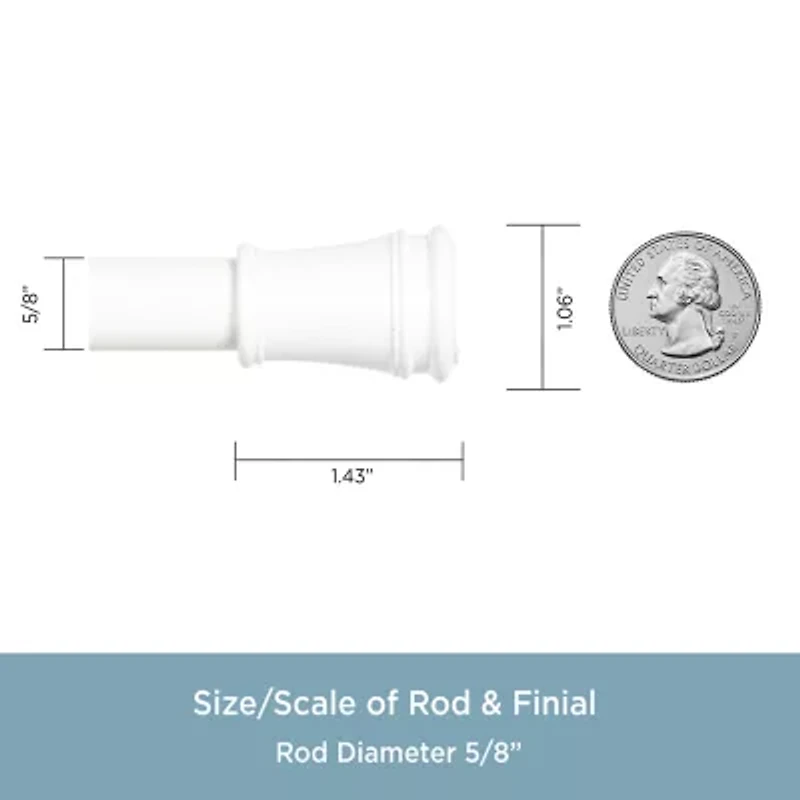 Kenney Twist & Fit 5/8 Tension Curtain Rod