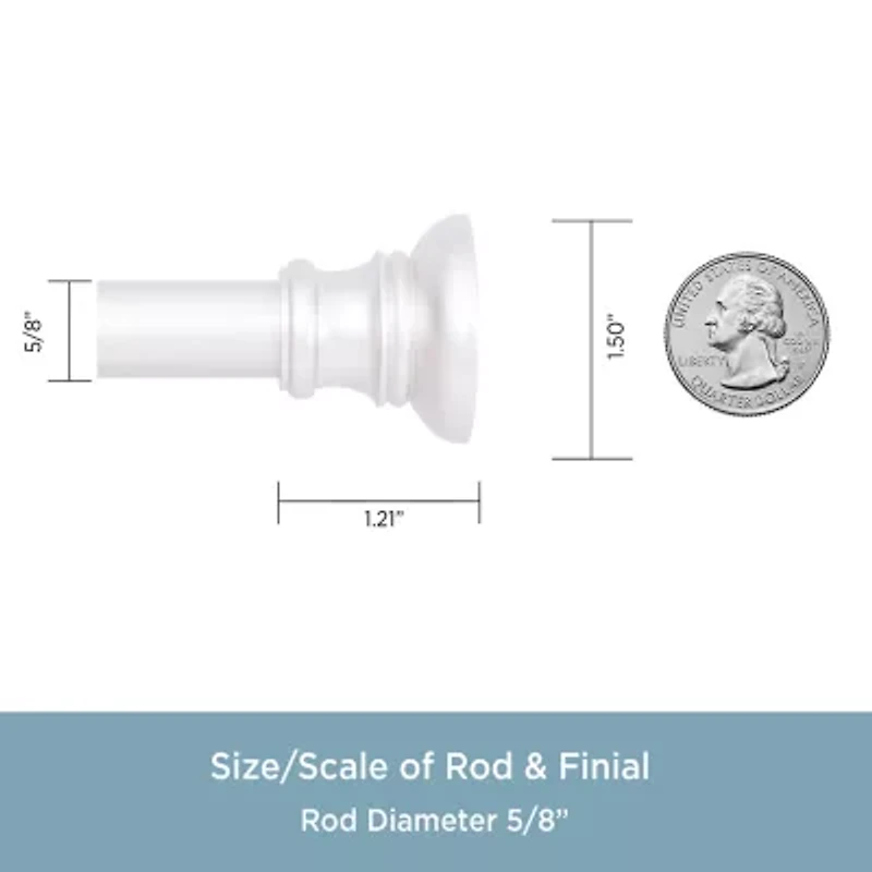 Kenney Twist & Fit 5/8 IN Tension Curtain Rod